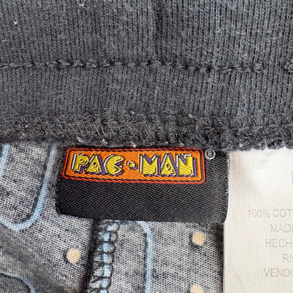 Pac-Man Pajama Pants Mens Large Black Good‎ All Over Maze Print Cotton Lounge - Picture 9 of 14